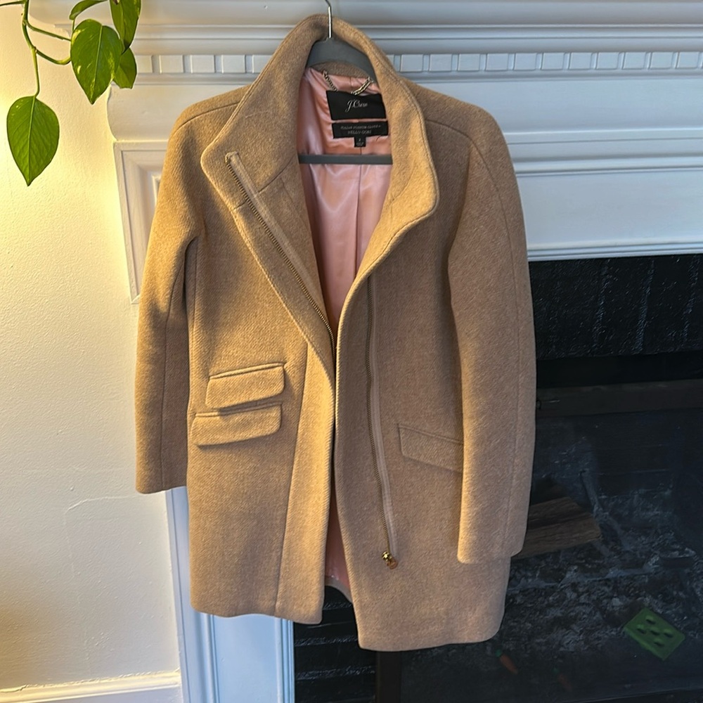 J Crew Wool blend Stadium cloth overcoat